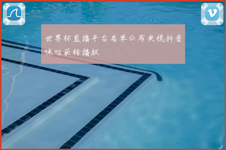 世界杯直播平台名单公布央视抖音咪咕获转播权